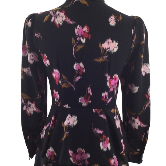 Who What Wear Floral Print A- Line Ruffle Frosted Dress - Picture 12 of 16